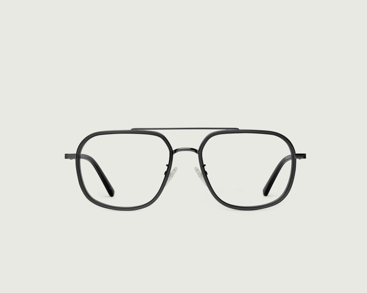 Ink::Octavio Eyeglasses pilot black metal front
