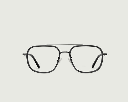 Ink::Octavio Eyeglasses pilot black metal front