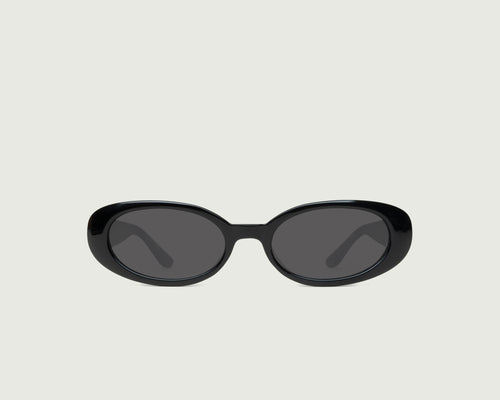 Ink ::Devon Sunglasses round black recycled polyester front
