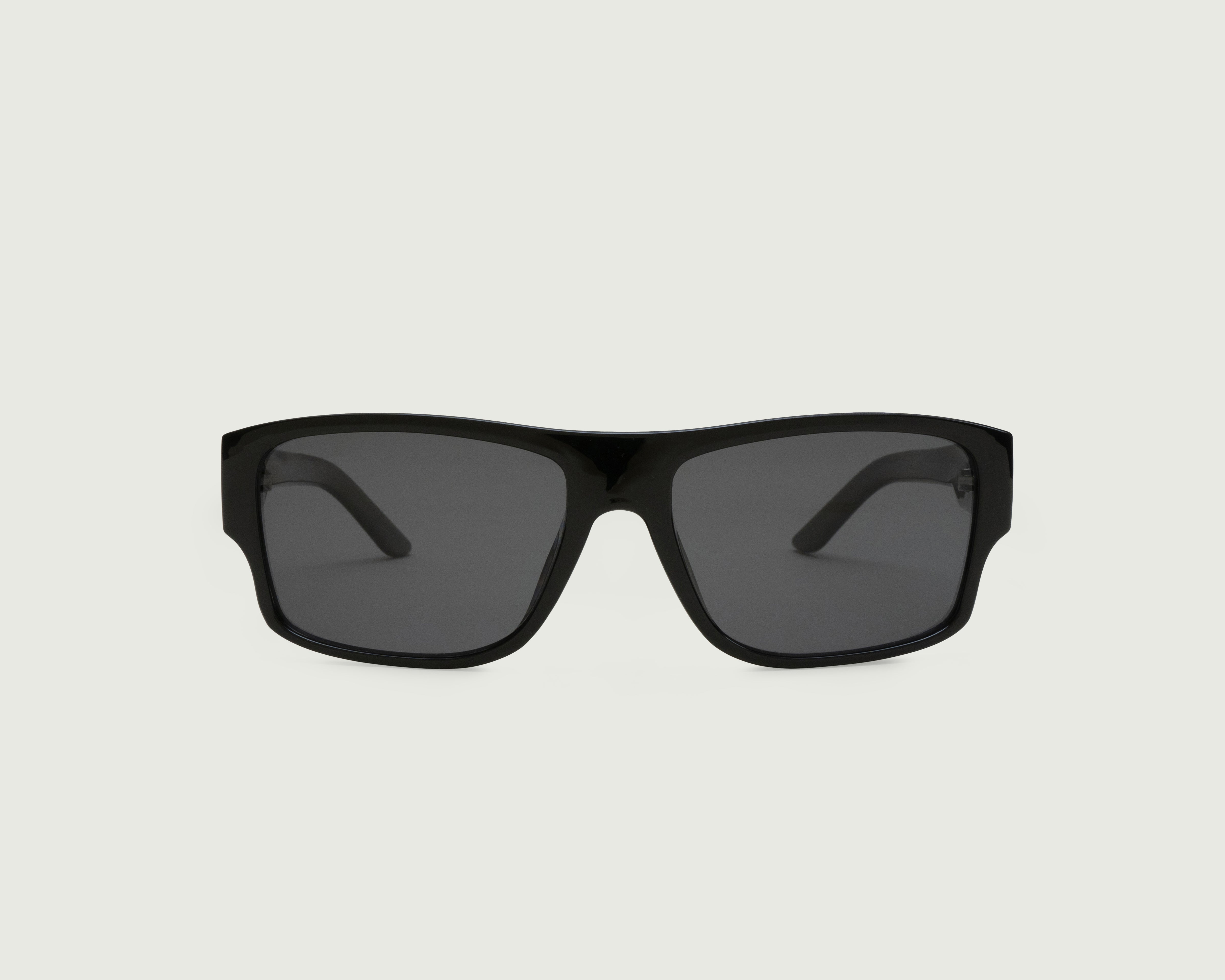 Ink Polarized::Nolan Sunglasses square black recycled polyester front