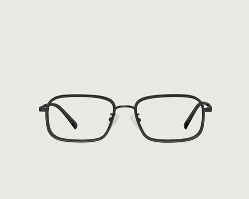 Ink::Cato Eyeglasses square black metal front
