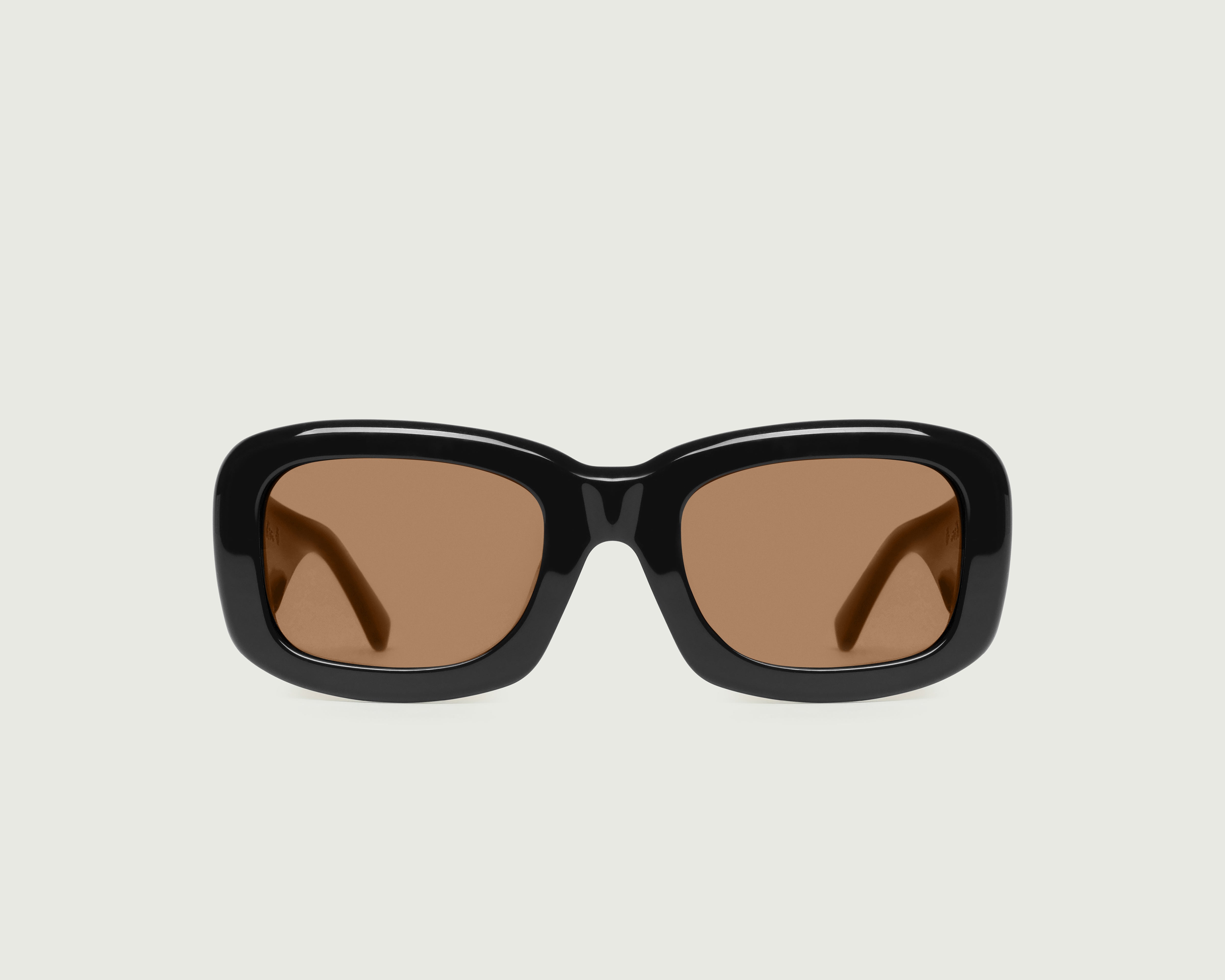 Ink Hickory::Liv Sunglasses square black recycled polyester front