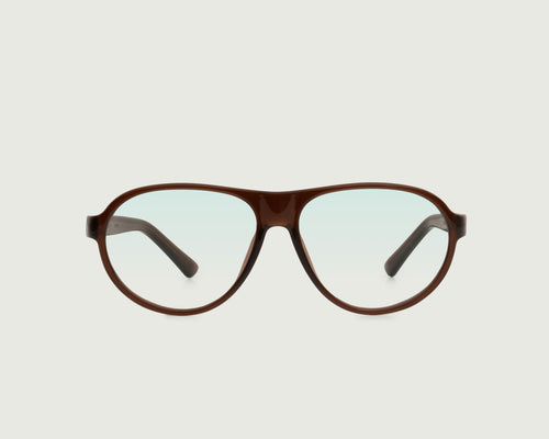 Cacao::Joni Anti-Radiation Glasses pilot brown recycled polyester front