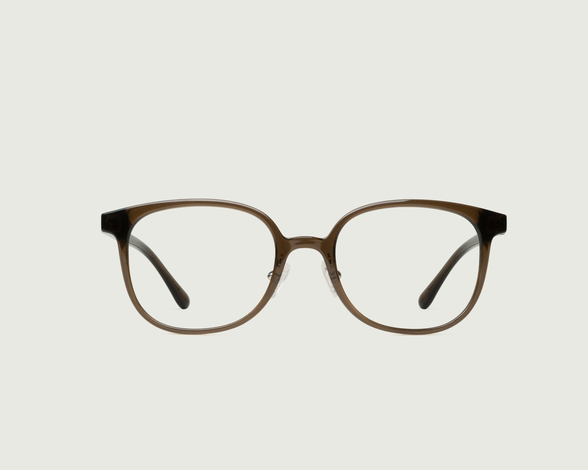 Kombu::Bleecker+ Wide Eyeglasses square brown green plant-based plastic front