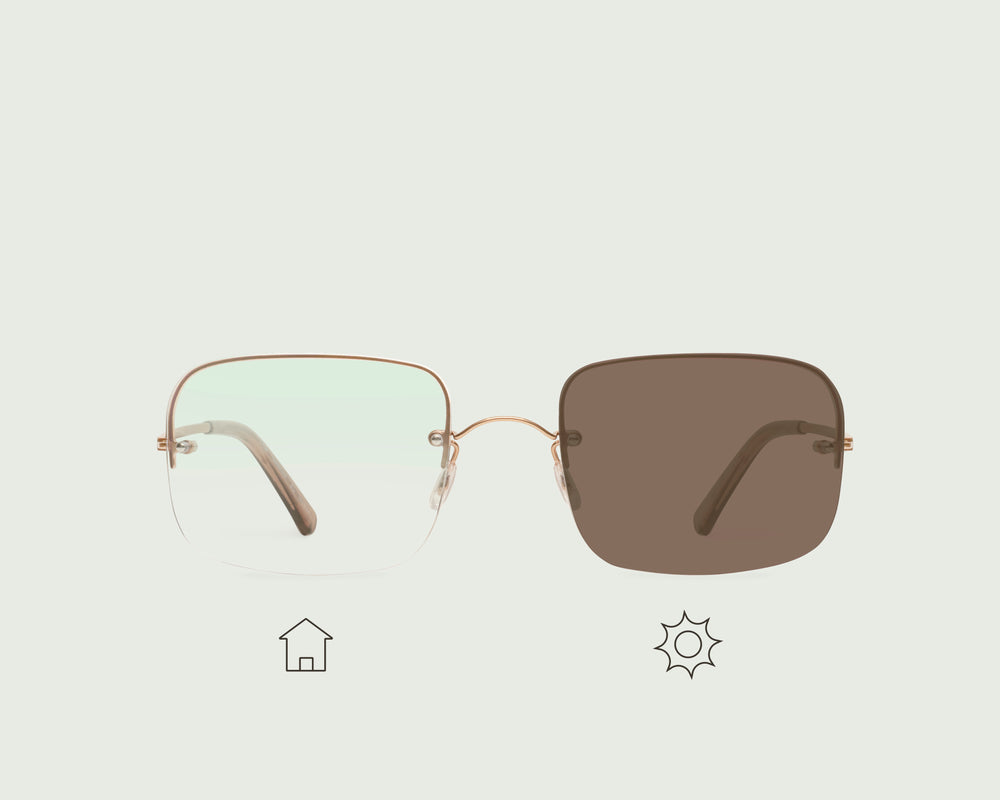 Sandstone Portobello Adaptive::Linda Sunglasses Square Tan recycled polyester front