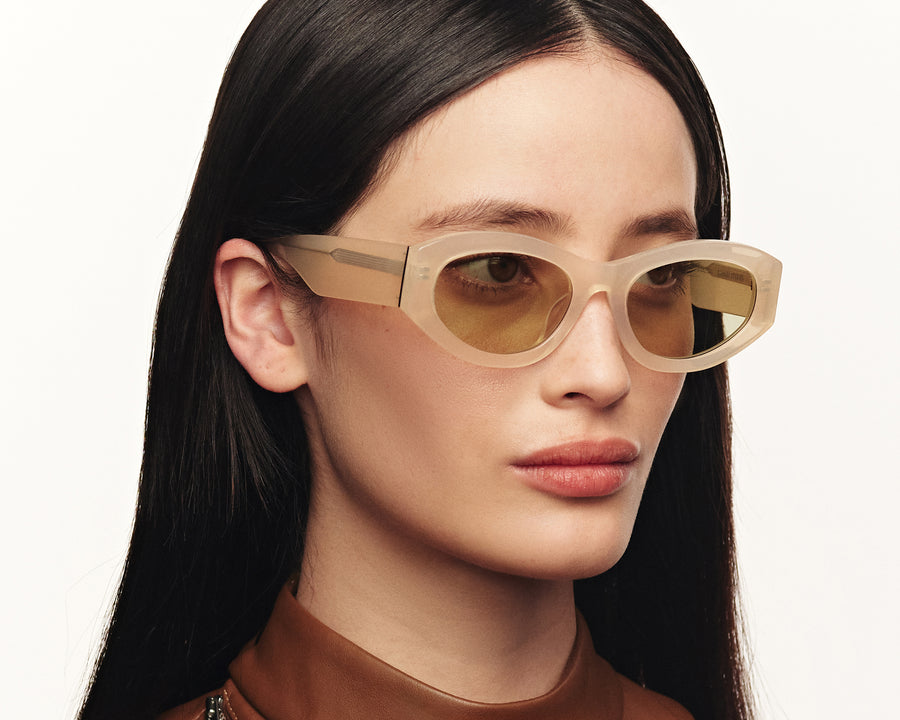 women Alba Sunglasses cateye white acetate