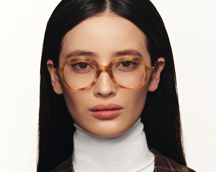 women Apollo Eyeglasses round tort acetate