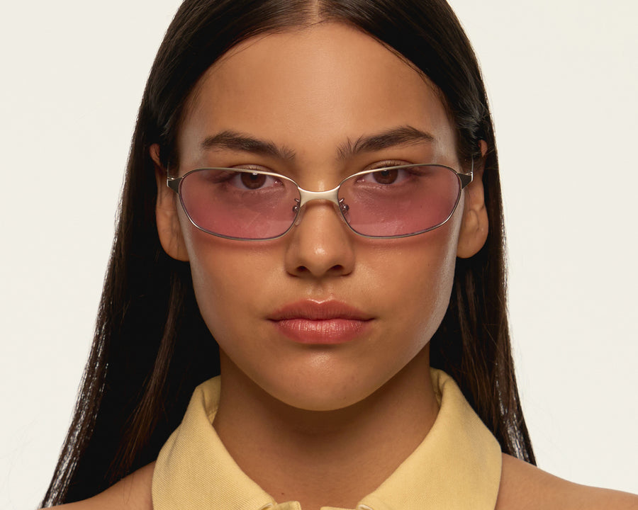 women Aspen Sunglasses Rectangle gray metal