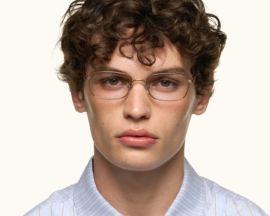 women Austin Eyeglasses rectangle Brown metal