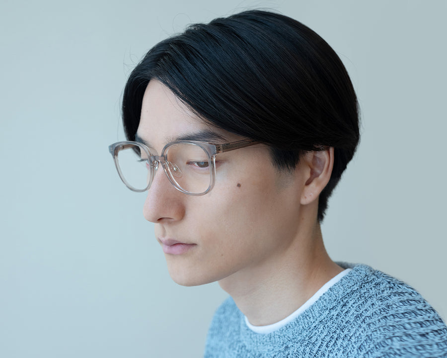 men Bleecker+ Wide Eyeglasses square brown plant-based plastic