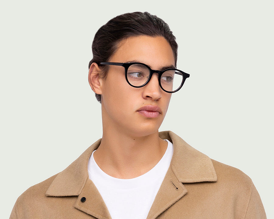 men Caine Eyeglasses round tort acetate