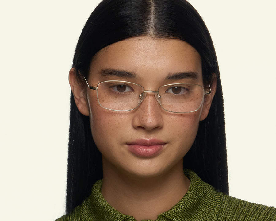 women Casper Eyeglasses rectangle gray metal