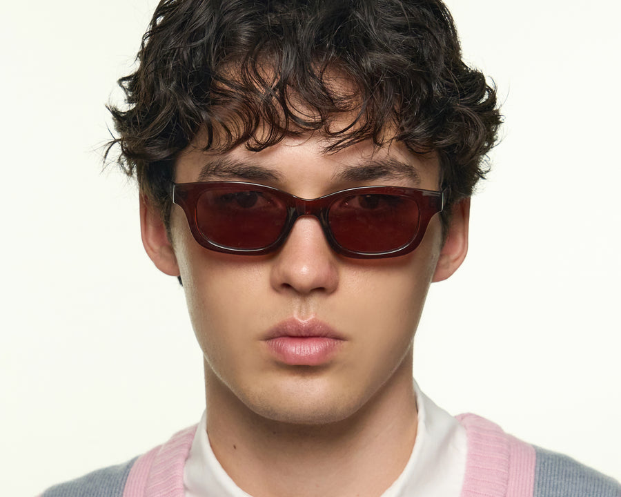 men Dane Sunglasses rectangle Brown recycled polyester