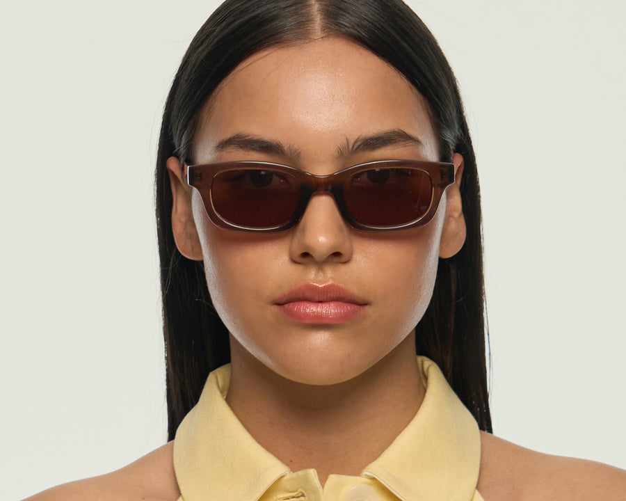 women Dane  Sunglasses oval brown recycled polyester