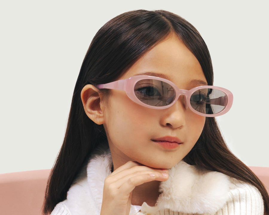 women Devon Kids Sunglasses oval pink recycled polyester