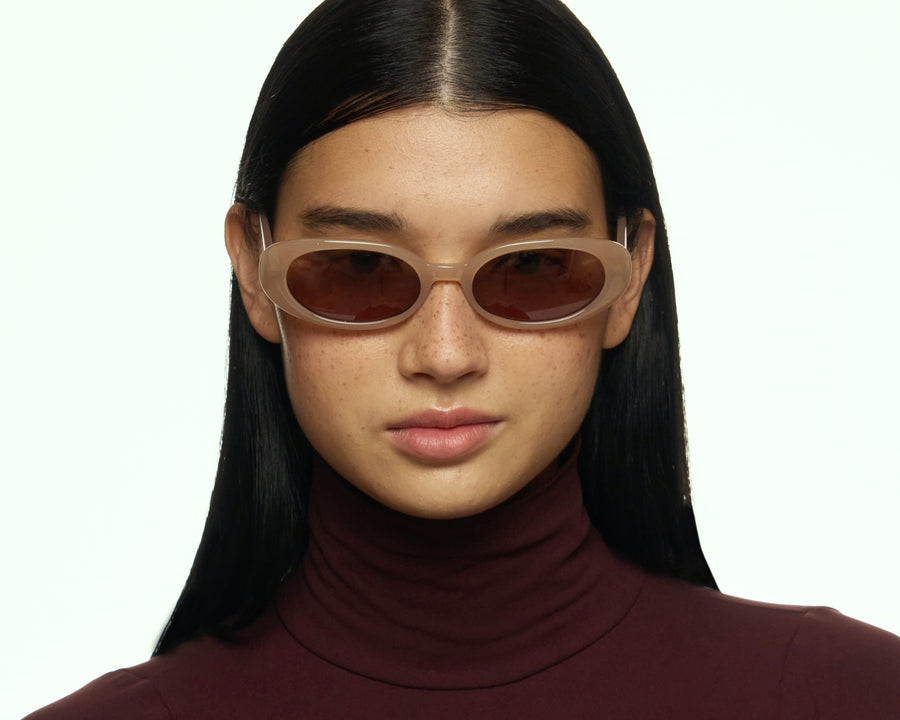 women Devon Sunglasses oval Nude recycled polyester