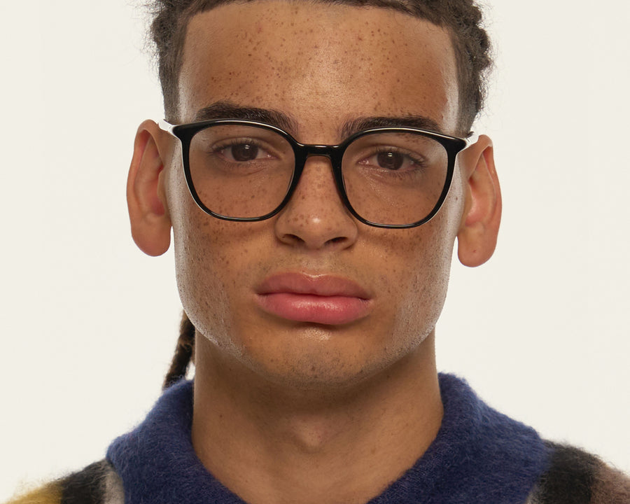 men Gatsby Eyeglasses rectangle black recycled polyester