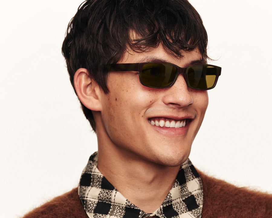 men Gene Sunglasses rectangle tort acetate