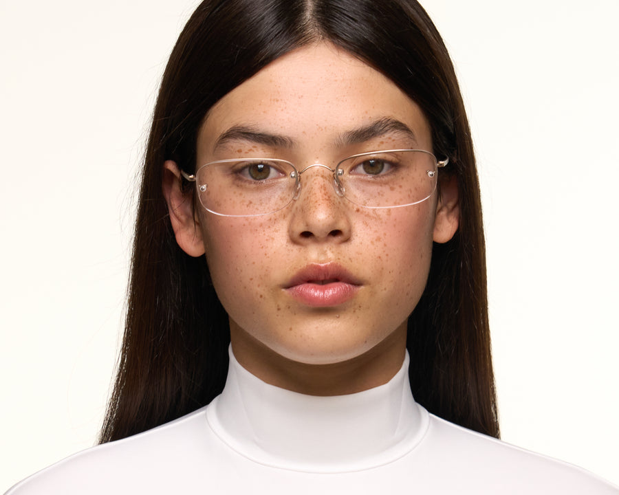 men Hank Eyeglasses rectangle Gold stainless steel