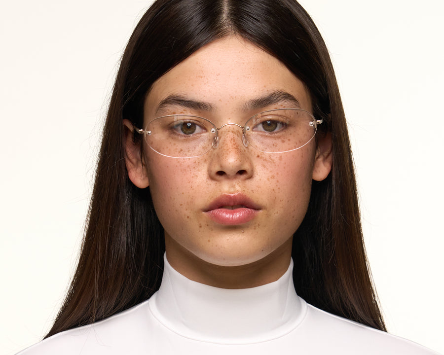 men Harris Eyeglasses oval Gold stainless steel