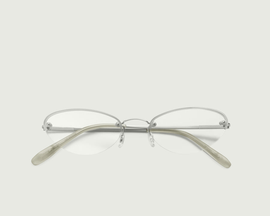 men Holly Eyeglasses cateye Gray stainless steel