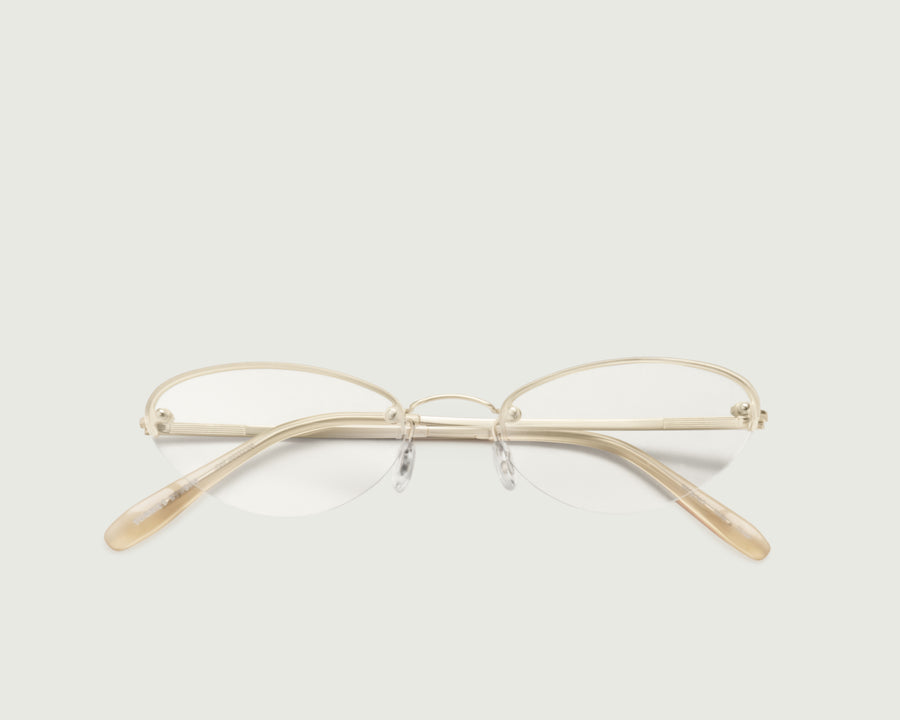 men Holly Eyeglasses cateye Gold stainless steel