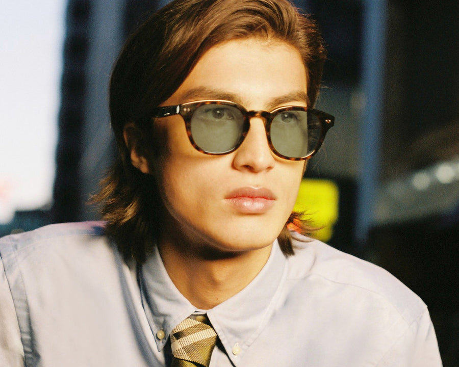 men Hugh Sunglasses round Tort acetate