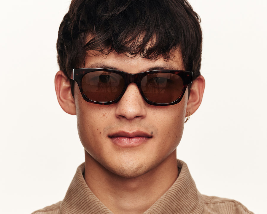 men Wolf Sunglasses rectangle tort acetate