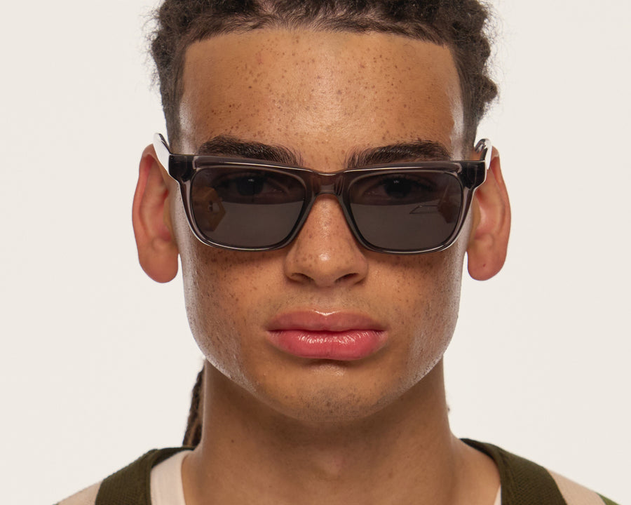 men James Sunglasses rectangle black recycled polyester