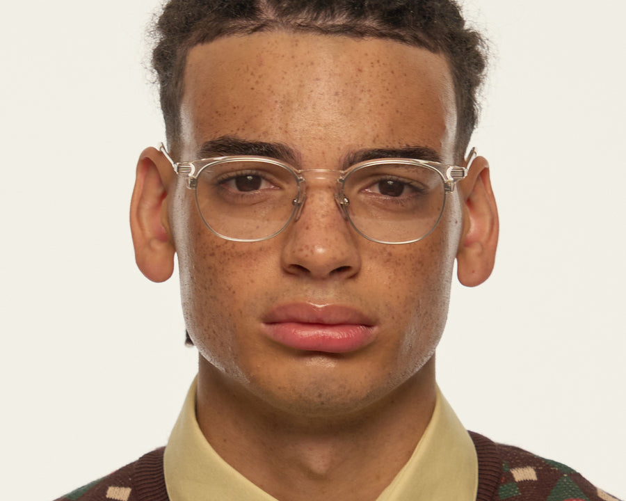 men Jules Eyeglasses Round Yellow plant-based plastic