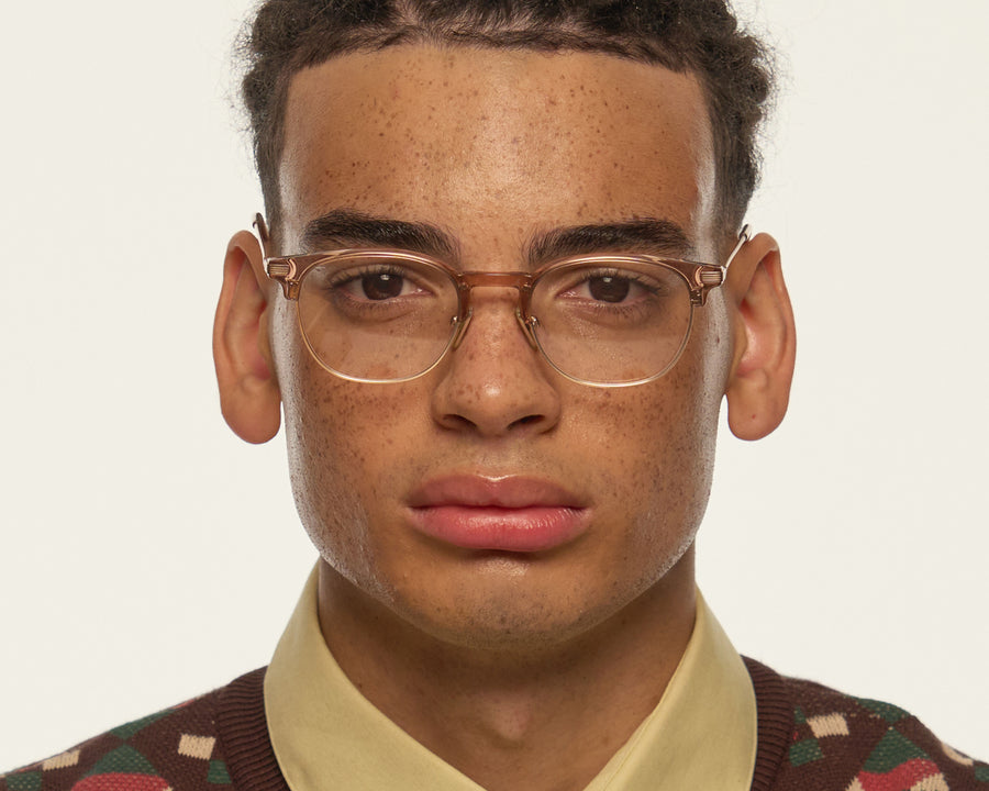 men Jules Eyeglasses Round Yellow plant-based plastic