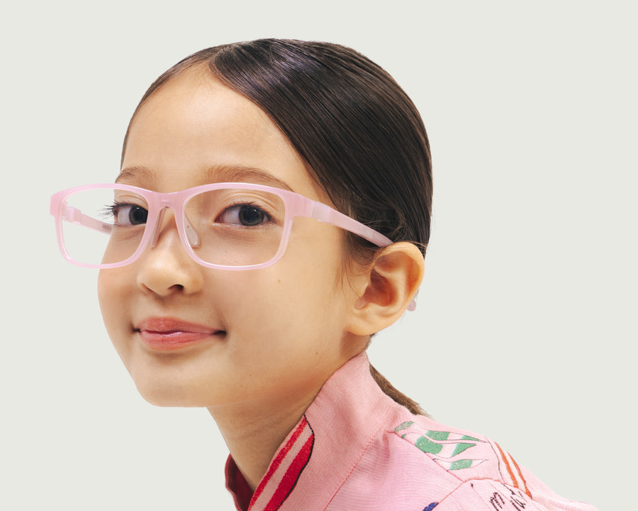 women Kai Kids Eyeglasses rectangle pink castor seed