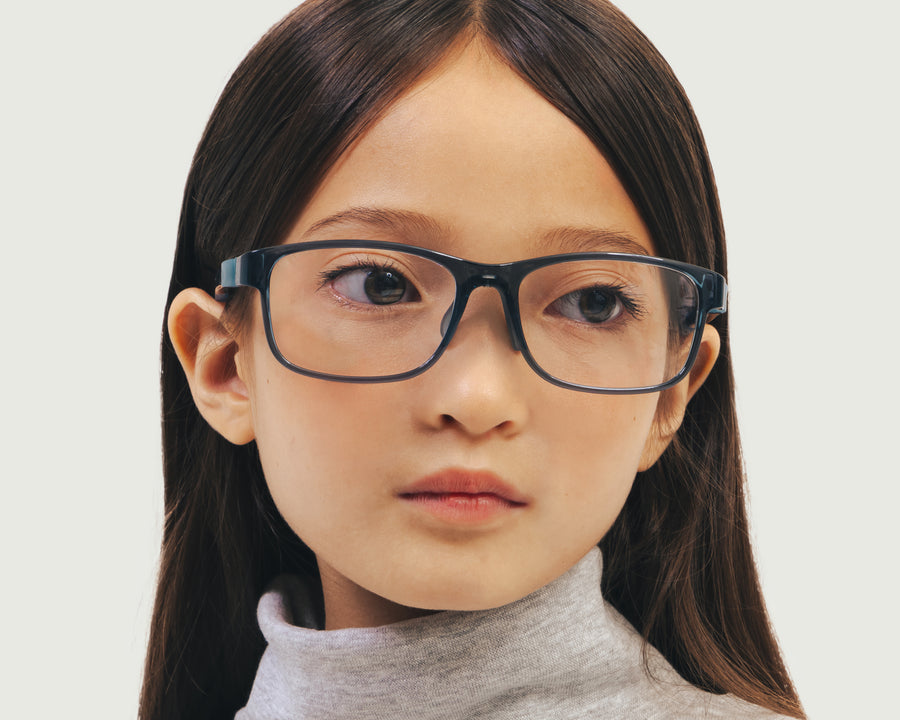 men Kai Kids Eyeglasses rectangle blue castor seed