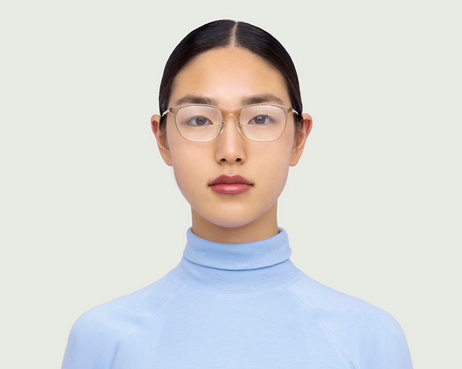 women Leo+ Eyeglasses square nude plant-based plastic