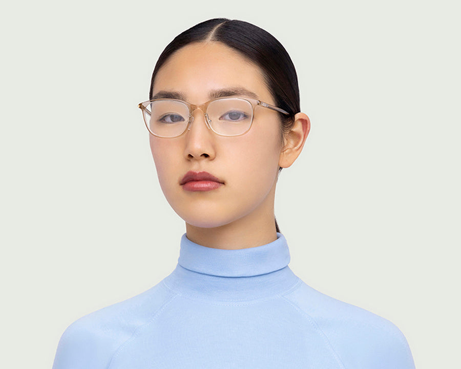 women Leo+ Eyeglasses square nude plant-based plastic