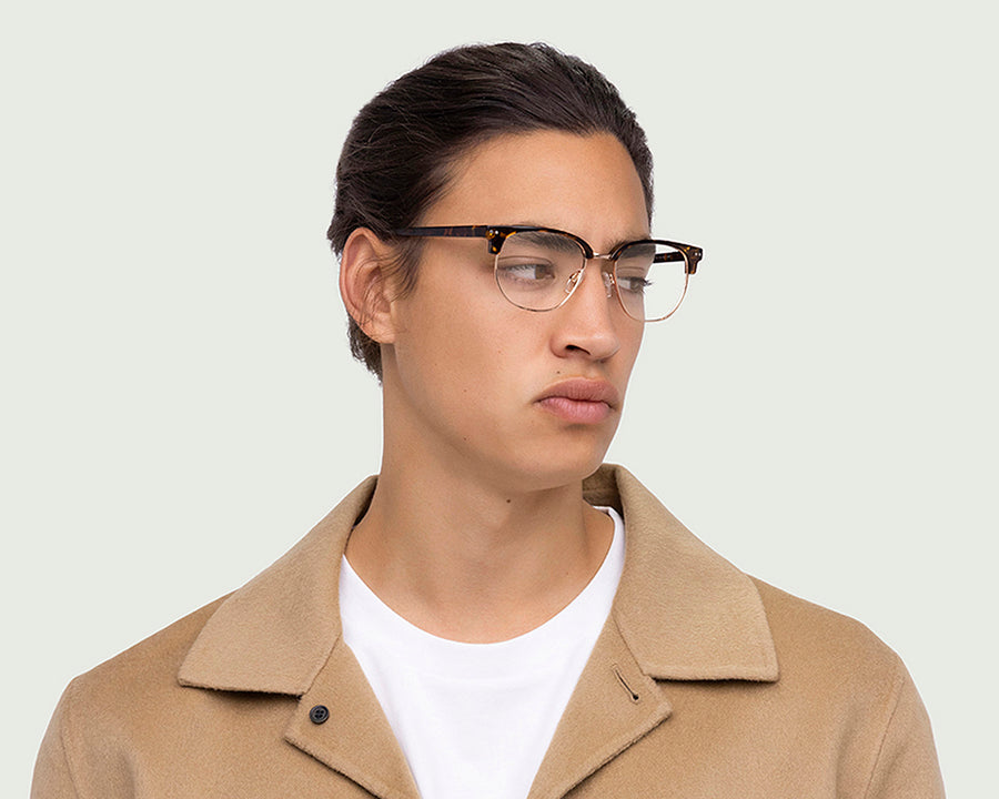 men Madison Eyeglasses browline tort plastic