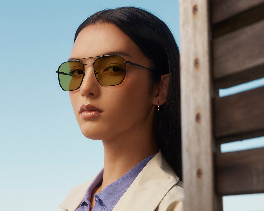 women Malcom Anti-Radiation Glasses pilot red recycled polyester