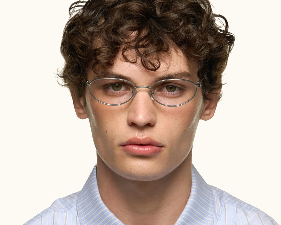 women Marshall Eyeglasses oval Gray metal