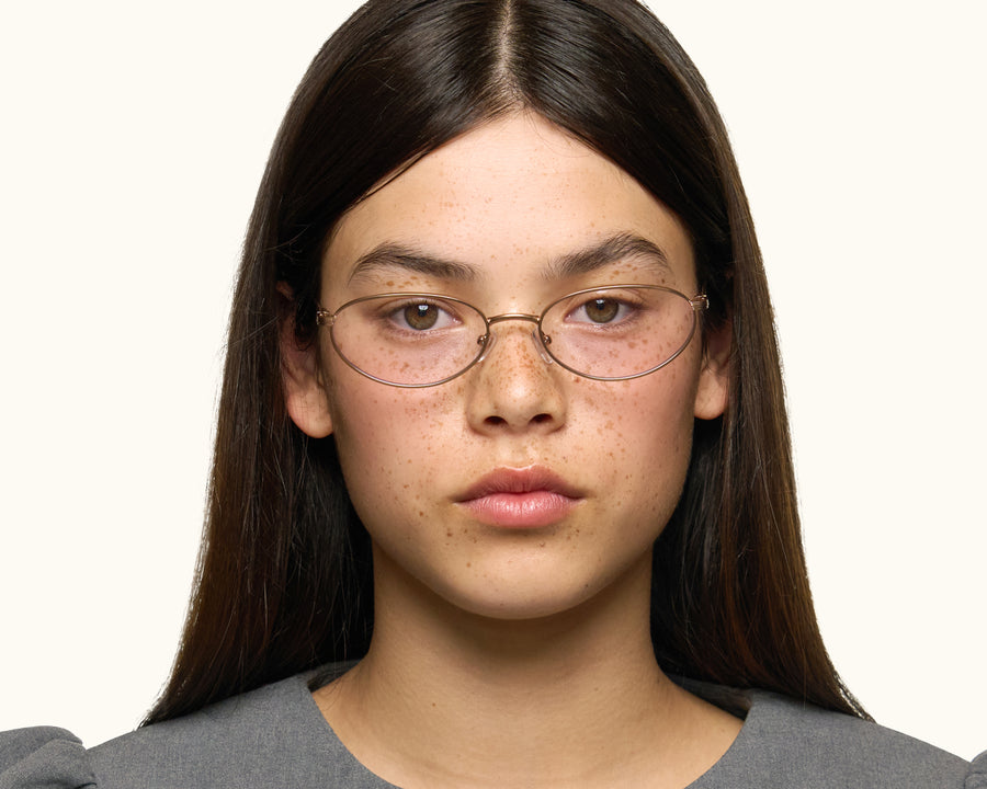 women Marshall Eyeglasses oval Brown metal