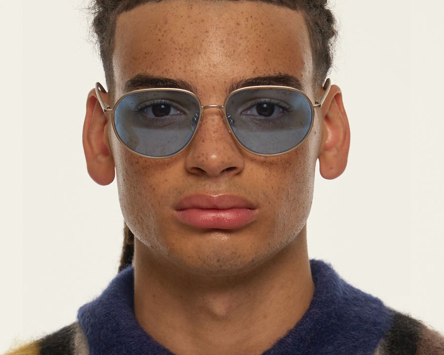 men Monty Eyeglasses pilot Silver metal