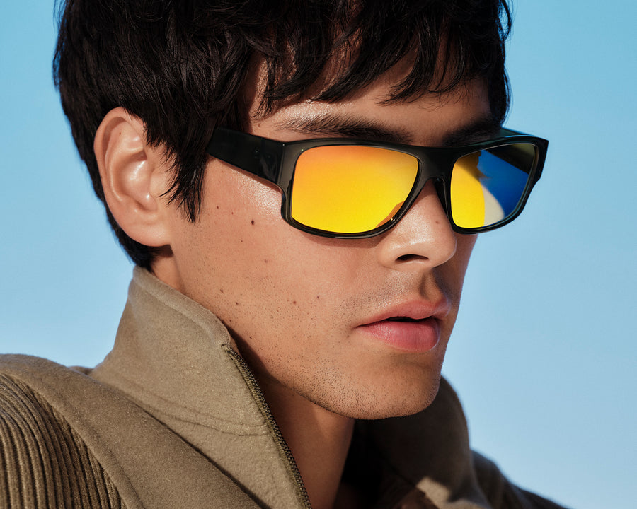 men Simone Sunglasses cateye black recycled polyester