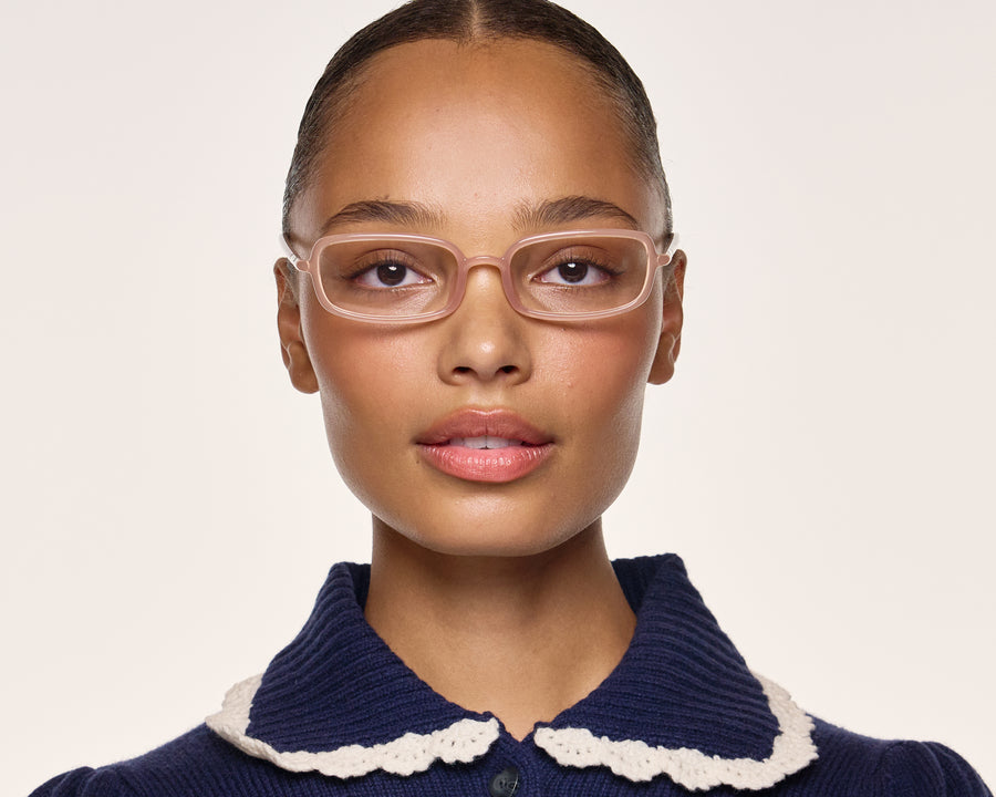 men Oliver Eyeglasses rectangle Pink castor seed