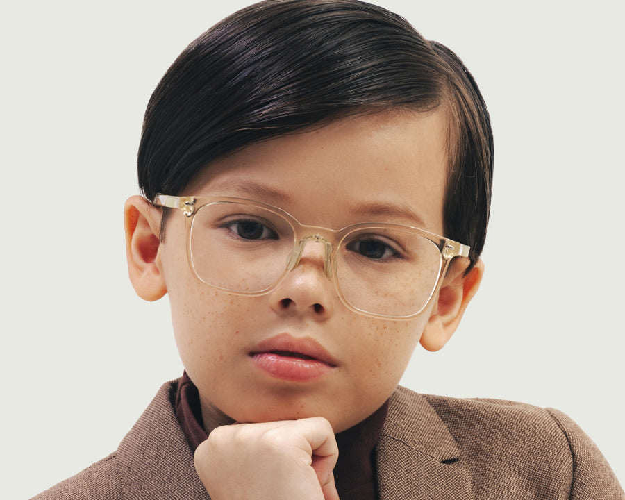 men Otto Kids Eyeglasses square clear castor seed