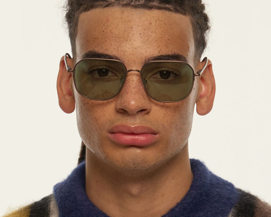 men Pascal Eyeglasses square Brown metal