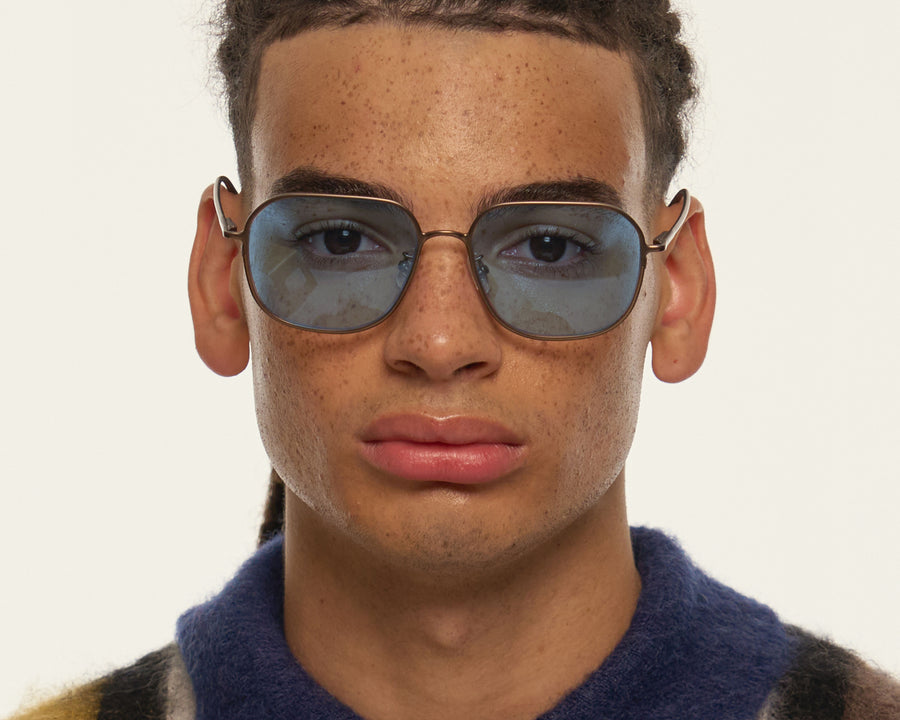 men Pascal Eyeglasses square Brown metal