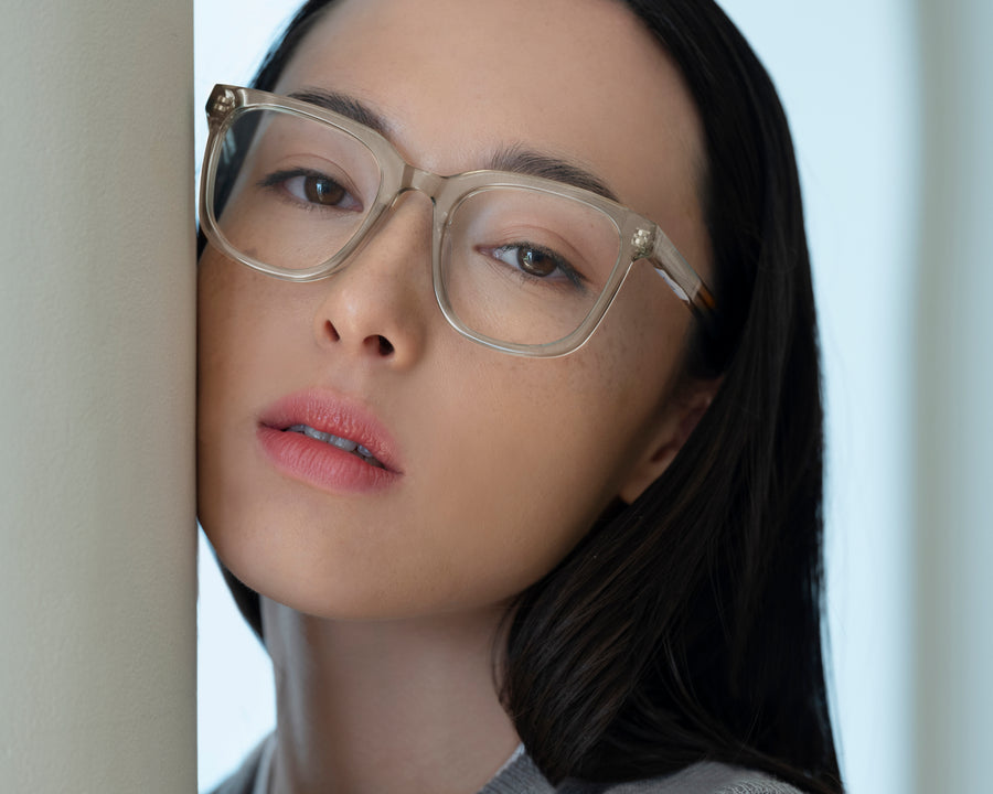 women River Eyeglasses square clear plant-based plastic