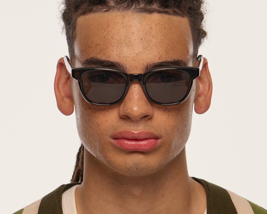 men Romeo Sunglasses square black recycled polyester