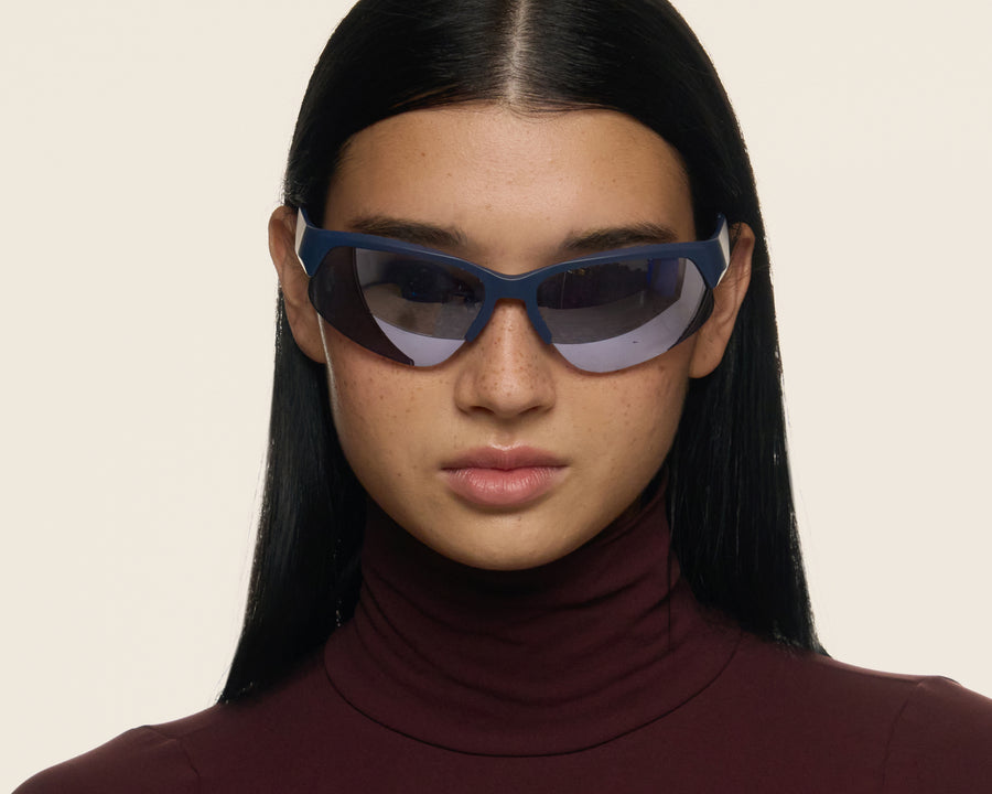 women Simone Sunglasses cateye Blue recycled polyester