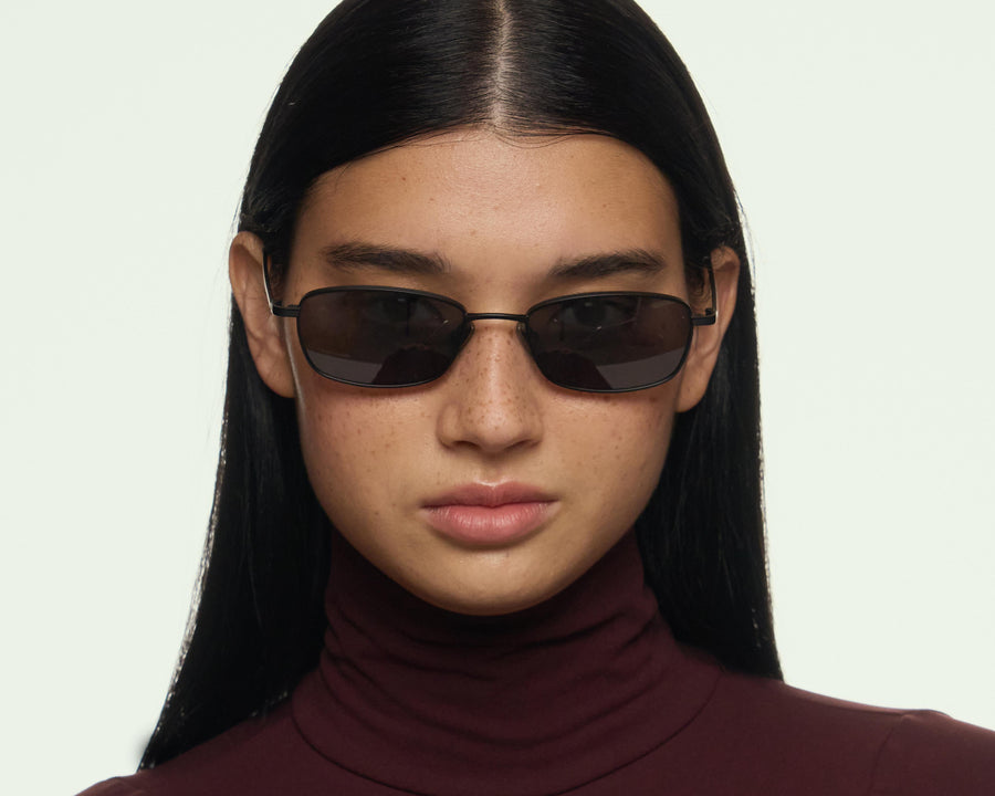 women Smith Sunglasses rectangle Black metal