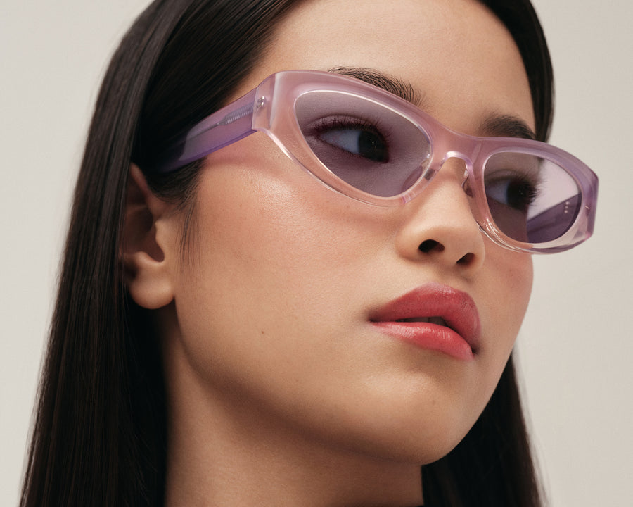 women Sol Sunglasses cateye pink acetate
